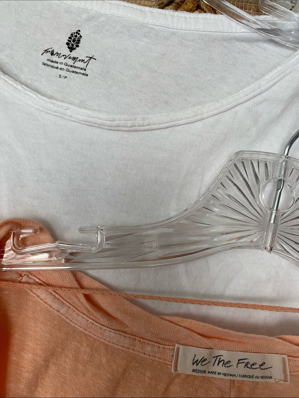 BUNDLE 3 Free People FP Oversized Short Sleeve Soft Tee Shirt Tops Peach S/M - Picture 2 of 16